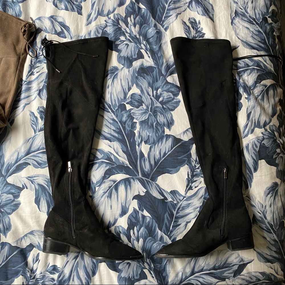 Marc Fisher LTD Yacinda Over the Knee Black Suede Boots